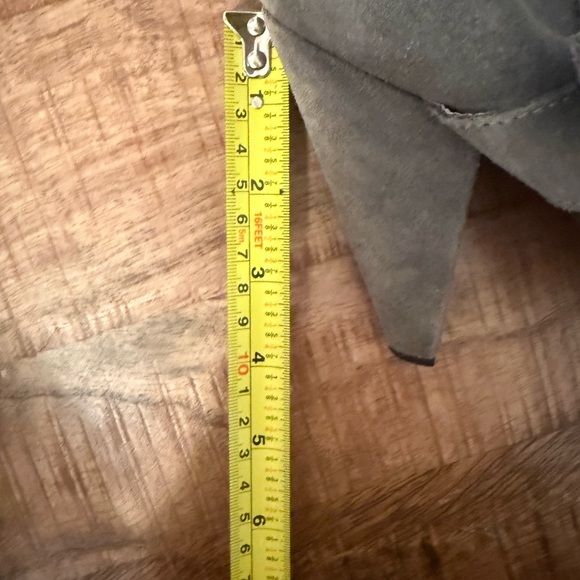 Pink Studio Grey Suede Boots with Silver Buckles Heels Size 9 - Picture 8 of 8